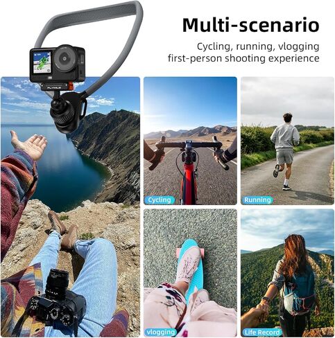 Magnetic Mini LED Fill Light, Photography Fill Video Lighting with Quick-Release Cold Shoe Adapter for Magnetic Quick Release Neck Mount, 360° Rotatable Ball Head Hands-Free POV/Vlog Video Selfie Stan in Saudi Arabia
