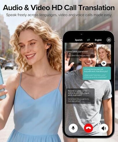 Hybrid Active Noise Cancelling Earbuds Ear Buds Wireless Earbuds with AI Translation Real Time Bluetooth Headphones 56H Playback Hi-Res Stereo Open Ear Buds & Charging Case for Sports Workout Travel in Saudi Arabia