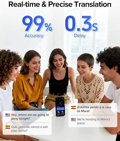 Hybrid Active Noise Cancelling Earbuds Ear Buds Wireless Earbuds with AI Translation Real Time Bluetooth Headphones 56H Playback Hi-Res Stereo Open Ear Buds & Charging Case for Sports Workout Travel in Saudi Arabia