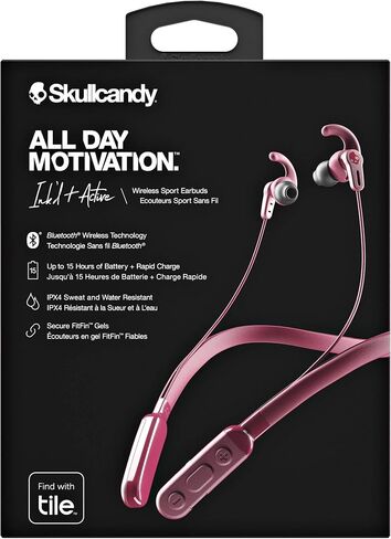 Skullcandy Ink'd+ Active Wireless in-Ear Earbud - Deep Red in Saudi Arabia