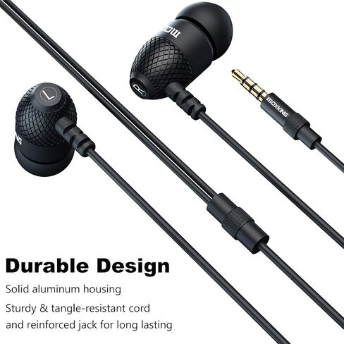 Wired Durable Metal Earbuds Headphones with Microphone and Volume Control in Saudi Arabia