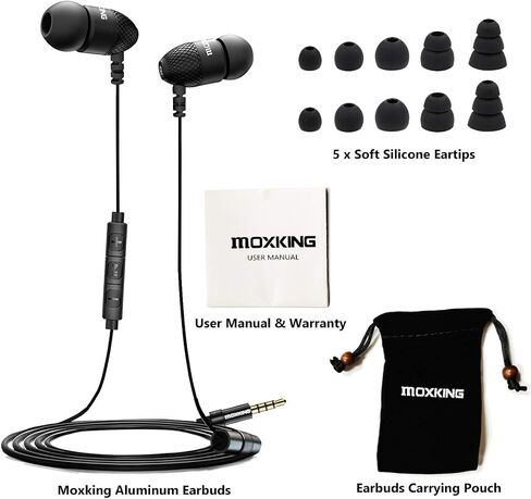 Wired Durable Metal Earbuds Headphones with Microphone and Volume Control in Saudi Arabia