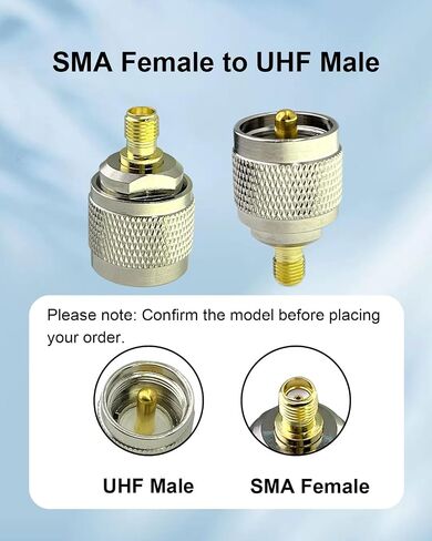 2PCS RF coaxial Coax SMA Female to UHF Male PL-259 Adapter in Kuwait