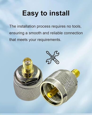 2PCS RF coaxial Coax SMA Female to UHF Male PL-259 Adapter in Kuwait