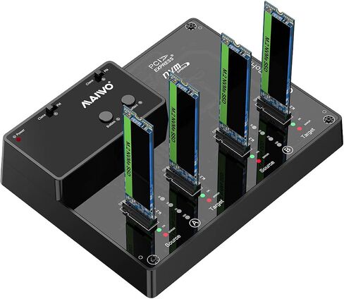 MAIWO M.2 NVMe SSD Cloner Duplicator, USB3.2 GEN2 10Gbps, Two Groups 1-to-1 Clone, 32TB Capacity, USB-C 4 Bay Hard Drive Docking Station Reader Adapter Enclosure in Saudi Arabia