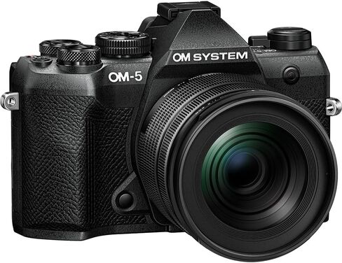 OM SYSTEM Olympus OM-5 Mark II 12-45mm Pro Lens Kit in Black V210071BU000 Bundle with Camera Bag for DSLR and Mirrorless Cameras, Lexar 64GB Memory Card and Corel Photo Video Suite PaintShop in Kuwait