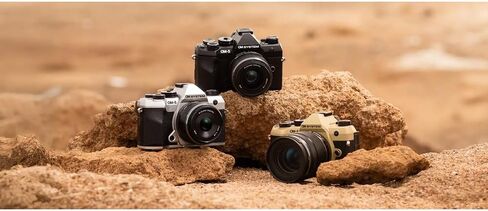 OM SYSTEM Olympus OM-5 Mark II 12-45mm Pro Lens Kit in Black V210071BU000 Bundle with Camera Bag for DSLR and Mirrorless Cameras, Lexar 64GB Memory Card and Corel Photo Video Suite PaintShop in Kuwait