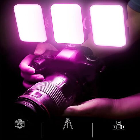 Schimer Rechargeable RGB LED Video Light with Dynamic Light Effects Dimmable RGB Photography Light for Product Recordings and Video Calls in Saudi Arabia