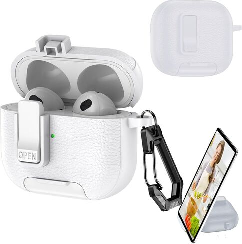 Ysnzaq for Galaxy Buds 4 Pro Case & Buds 4 Case with Lock Leather PW Orange in Saudi Arabia