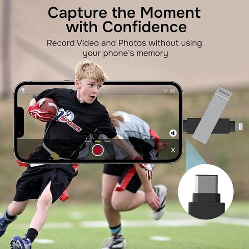 MFi iPhone Flash Drive 256GB, Smart App Backup, USB-C & Lightning in Saudi Arabia