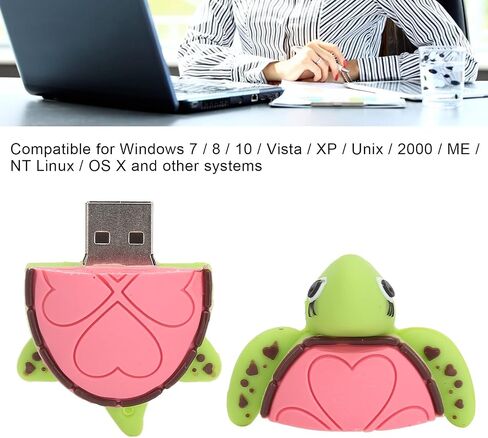 Schimer 16GB(128GB) Cartoon Animal Shape USB Flash Drive Funny Data Storage Flash Drive for Teens and Kids in Kuwait