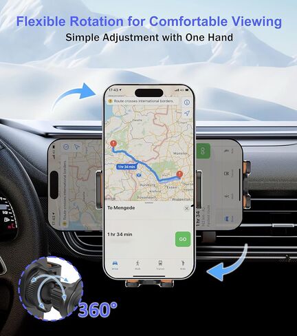 15W Auto-Clamping Wireless Car Charger Mount, Air Vent Cell Phone Holder in Kuwait
