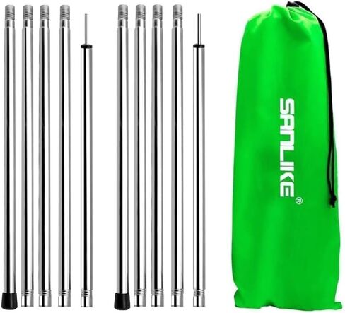 SANLIKE 2 Sets Tarp Poles 95in Telescoping Stainless Steel Tent Poles in Saudi Arabia
