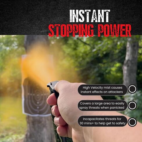 Police Magnum Self Defense Pepper Spray Fogger – Maximum Strength Personal Protection – Portable Non-Lethal Safety Gear – Made in USA – 2 Pack 3oz FM in Saudi Arabia
