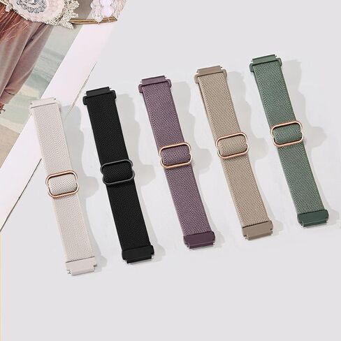 5 Pack Stretchy Watch Band Compatible with Garmin Lily 2 / Lily 2 Active, Soft Elastic Fabric Adjustable Replacement Sport Loop Straps for Garmin Lily 2 Women Men in Saudi Arabia