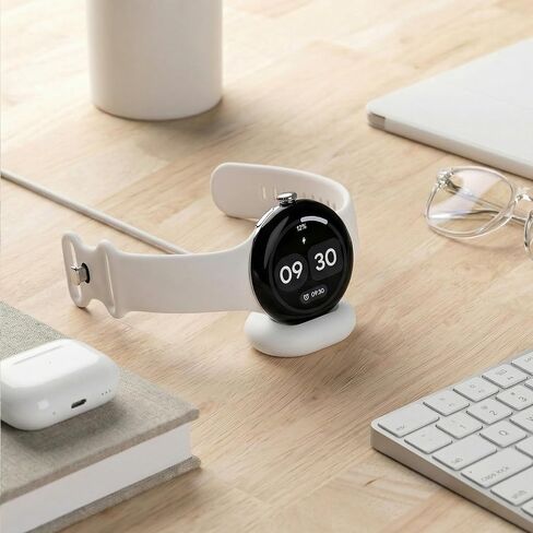 AWINNER Compatible for Google Pixel Watch 4 Charger, [2-Pack] Magnetic Charging Cable Smartwatch Accessories, Type C Fast Power Adapter Dock Wire, Black & White (3.3ft/1m) in Kuwait