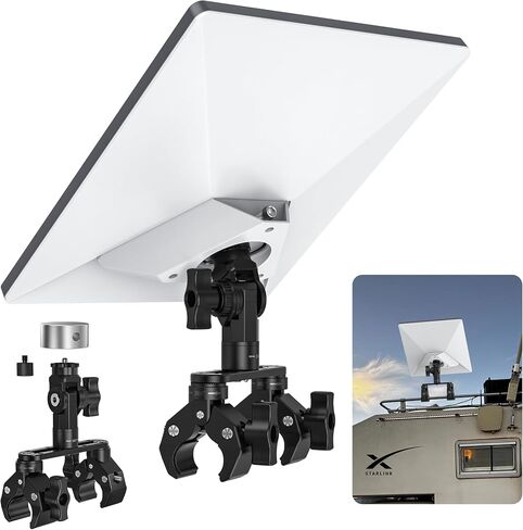 XLTTYWL® Dual Clamp RV Ladder Pole Mount for Starlink Mini/ Mini X in Saudi Arabia