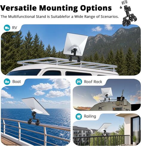 XLTTYWL® Dual Clamp RV Ladder Pole Mount for Starlink Mini/ Mini X in Saudi Arabia