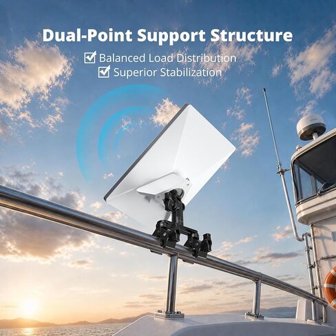 XLTTYWL® Dual Clamp RV Ladder Pole Mount for Starlink Mini/ Mini X in Saudi Arabia