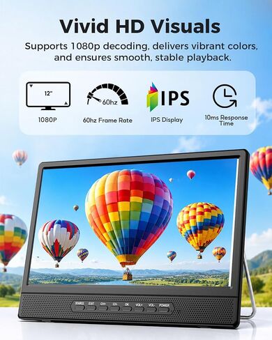 Desobry 12 Inch Small Smart TV, LCD Small Kitchen TV with WiFi in Saudi Arabia