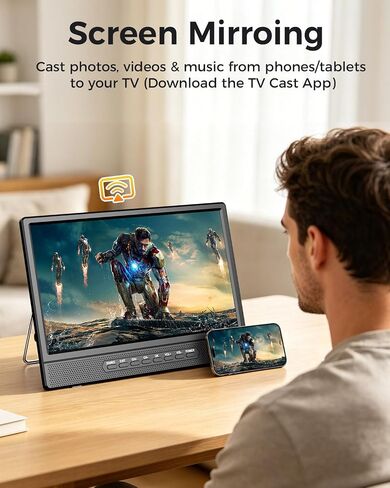 Desobry 12 Inch Small Smart TV, LCD Small Kitchen TV with WiFi in Saudi Arabia