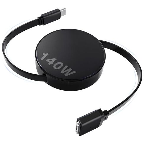 Hugener Magnetic 3 Retractable Cable USB-C 5.4FT for M4/M3/M2 MacBook Air & Pro Charger, 140W Safe 3 Cable for MacBook Air (13"/15" 2025/2024/2023/2022), Pro (16"/14" 2024/2023/2021), White in Saudi Arabia