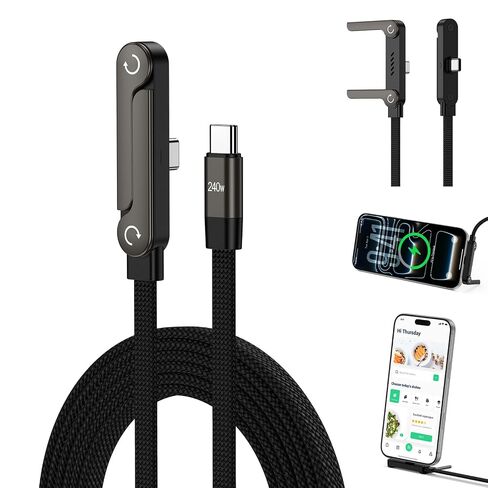 Samsung 240W Fast Charging Type-c Cable with Phone Stand Flat Phone Charger in Saudi Arabia