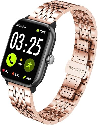 LYSANDRA for Spade & Co Health Smartwatch 4 Bands, 22mm Solid Stainless Steel Mesh Watch Band for Men Women Compatible for Spade & Co Health Smartwatch 4 in Saudi Arabia