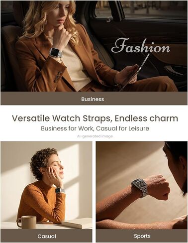 Stainless Steel Compatible with Apple Watch Band for Women in Saudi Arabia