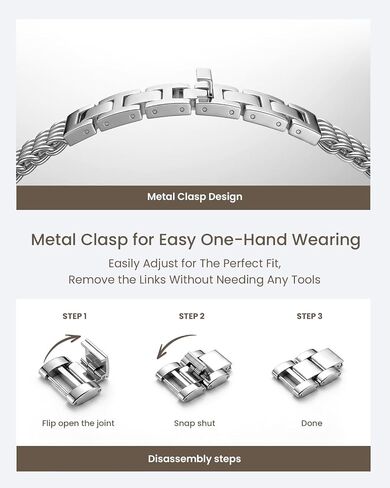 Stainless Steel Compatible with Apple Watch Band for Women in Saudi Arabia