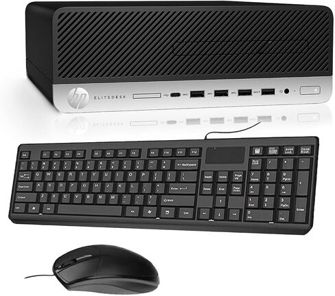 HP EliteDesk 705 G4 SFF Desktop PC Computer, AMD Ryzen 5 PRO 2400G Up to 3.9GHz, 16GB DDR4 RAM, 512GB SSD, DisplayPort, Type-C, WiFi, BT, Windows 11 (Renewed) in Saudi Arabia