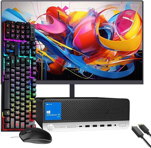 HP EliteDesk 705 G4 SFF Desktop PC Computer, AMD Ryzen 5 PRO 2400G Up to 3.9GHz, 16GB DDR4 RAM, 512GB SSD, DisplayPort, Type-C, WiFi, BT, Windows 11 (Renewed) in Saudi Arabia