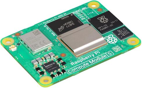 Raspberry Pi Compute Module 5, CM5116064, Wireless, 16GB RAM, 64GB eMMC, Quad-Core Arm Cortex-A76, Dual 4Kp60 HDMI, Gigabit Ethernet, Wi-Fi and Bluetooth in Saudi Arabia