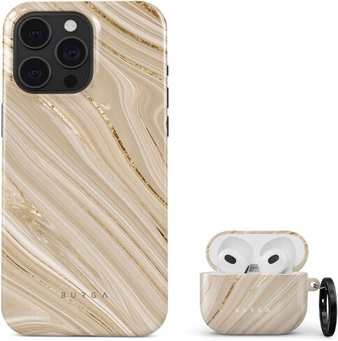 BURGA Case Compatible with Airpods 3 and Phone Case Compatible with iPhone 15 Pro - Scratch-Resistant Shockproof Cover - Bundle in Saudi Arabia