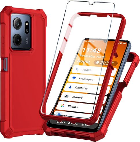for Consumer Cellular Iris Connect 2/SpeakEasy Smart Phone Case Black in Saudi Arabia