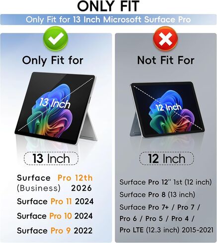 BRAECNstock Case for Microsoft Surface Pro 12th/11/10/9 Case 13" 2026-2022 in Saudi Arabia