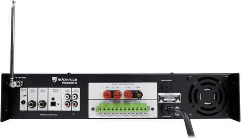 Rockville RCS350-6 6-Zone 70V Hotel Amp with 16 CC525T Speakers in Saudi Arabia