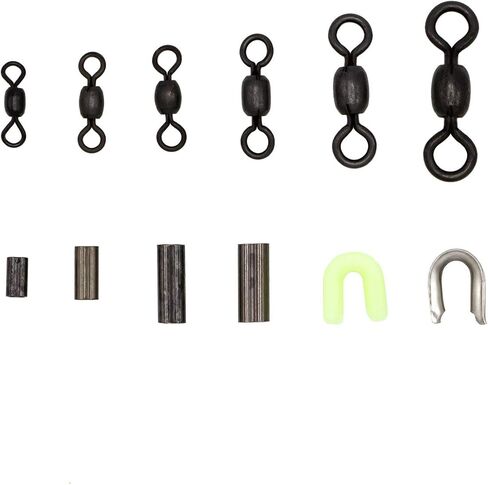 Rite Angler Rigging Kit 651pcs Swivels, Sleeves, Nylon & Stainless Steel Thimbles, Crimp Tool for Big Game Fishing Freshwater & Saltwater Rigging in Saudi Arabia