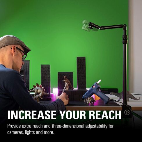 ذراع Elgato Flex Arm S، ذراع مفصلي ممتاز مكون من قسمين لسهولة تركيب وضبط الأضواء والكاميرات والميكروفونات، للبث وعقد مؤتمرات الفيديو والاستوديوهات، يتطلب أساسيات تركيب متعددة in Saudi Arabia