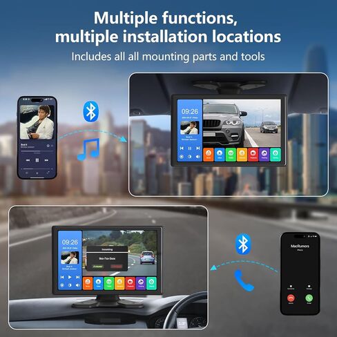 4 Channel Backup Camera System,Touchable 10.1 inch Monitor with DVR Loop Recording, IP69 Waterproof, Nightvision 1080P Camera for RV/Truck/Trailer Pickup, Wired (Cigarette Charger &32G) in Kuwait