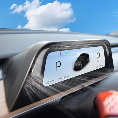 Heads Up Dispaly with Air Vent​ for Tesla Model Y 2019-2024 & Model 3 2017-2023 9.66" Screen - Wireless CarPlay Android Auto, Blind Spot,Anti-Glare Screen in Kuwait