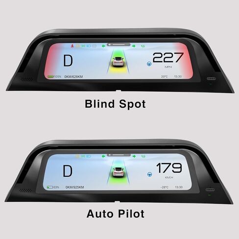 Heads Up Dispaly with Air Vent​ for Tesla Model Y 2019-2024 & Model 3 2017-2023 9.66" Screen - Wireless CarPlay Android Auto, Blind Spot,Anti-Glare Screen in Kuwait