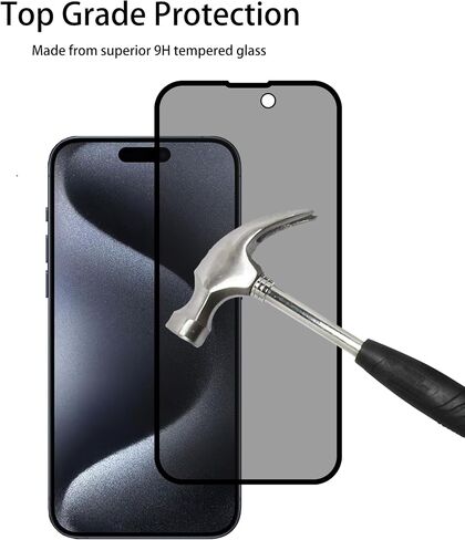 2-2 Pack Privacy Screen Protector Designed For IPhone15 Pro Max Anti Spy Private Tempered Glass Film 2-Pack Camera Lens Protector Film 2-Pack in Saudi Arabia