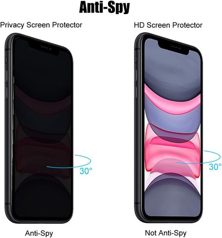3 Pack Privacy Screen Protector for iPhone XR (6.1") / iPhone 11 (6.1") in Saudi Arabia