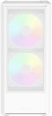 Montech X2 Plus ATX Mid-Tower Computer Case Tempered Glass Side Panel Desktop Chassis Bundle with MONTECH HyperFlow Digital 240mm Radiator CPU AIO Cooler White in Saudi Arabia