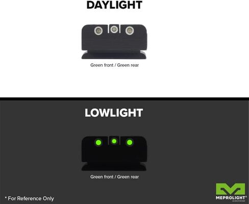 Meprolight Adjustable Night Rear tritium Sight Compatible with Ruger GP100 Super Red Hawk Green tritium dots Glow on Sight self Illuminated Meprolight Fixed Metal Sights in Saudi Arabia