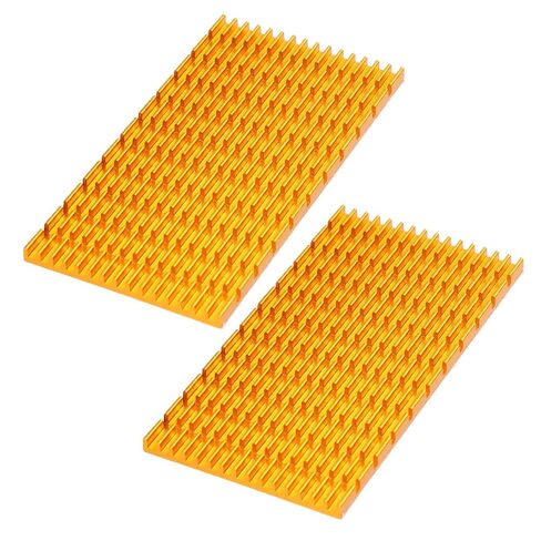 Aluminum Heat Sink Cooling Board, Slotted Fine Tooth Rows, 2-Pack in Saudi Arabia