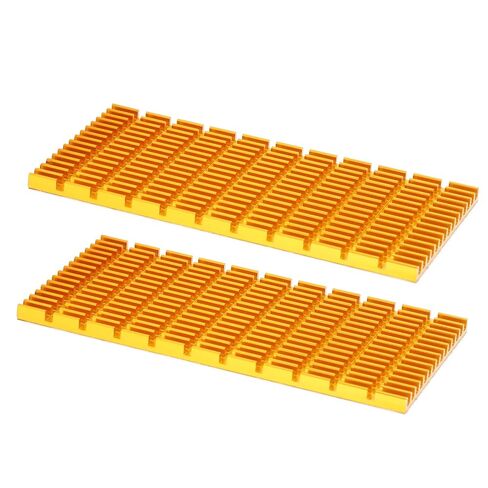 Aluminum Heat Sink Cooling Board, Slotted Fine Tooth Rows, 2-Pack in Saudi Arabia