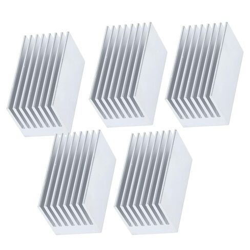 5Pcs Aluminum Heatsink Kit, 51.6x28x28mm Anodized Black in Saudi Arabia