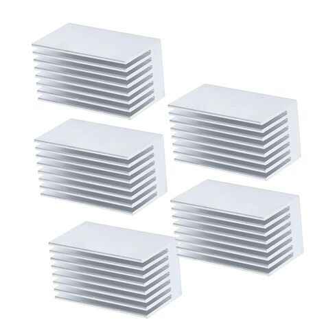 5Pcs Aluminum Heatsink Kit, 51.6x28x28mm Anodized Black in Saudi Arabia